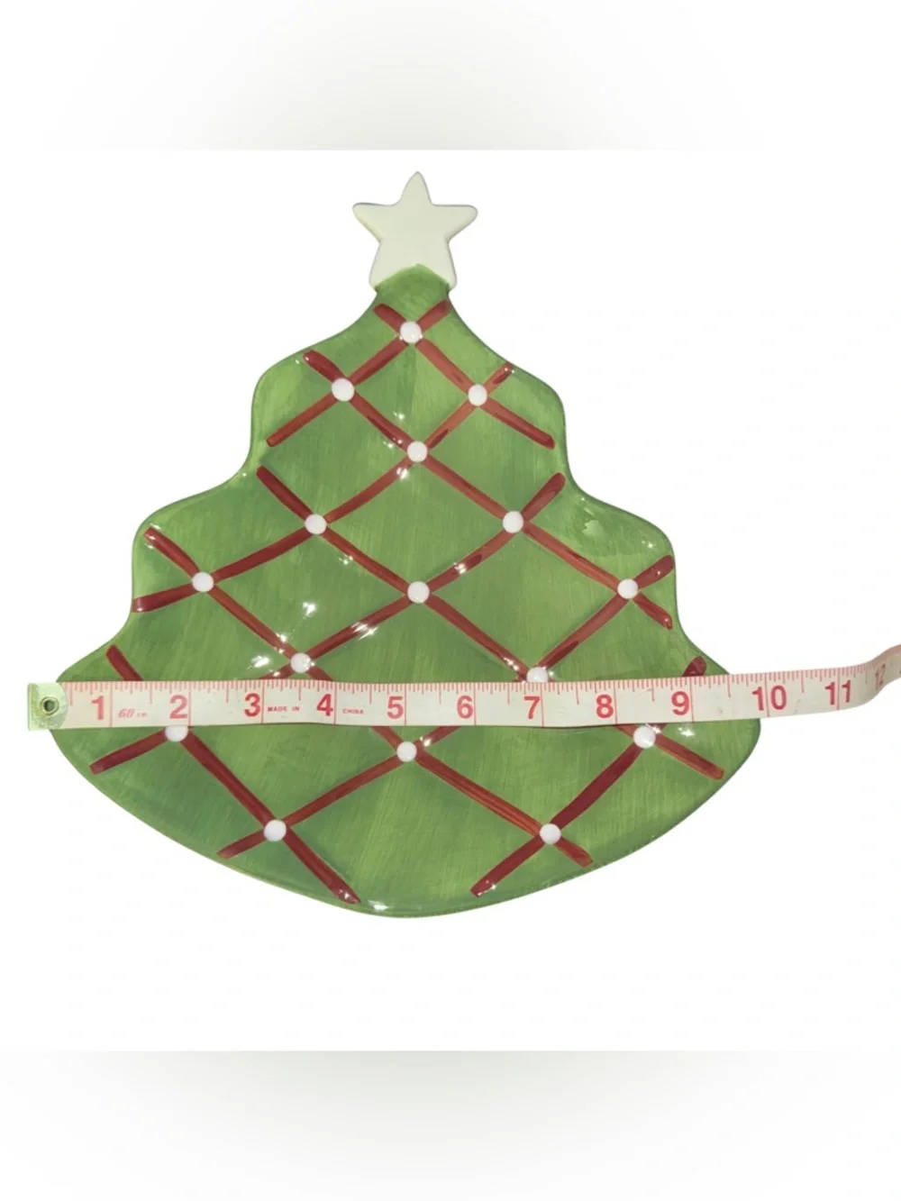 Pottery Barn Season’s‎ Greetings Christmas Tree Green Platter